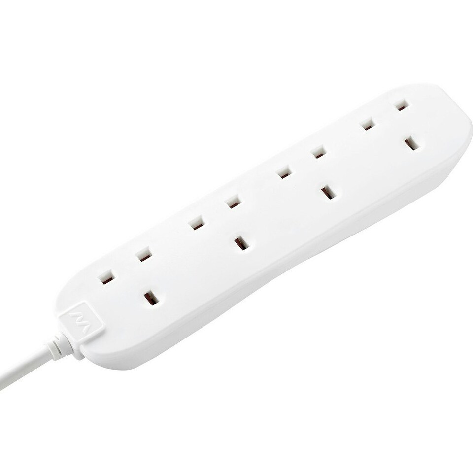 Masterplug Extension Lead (UK Plug) White One Size Tesco Groceries
