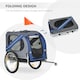 image 5 of PawHut Pet Bicycle Trailer Dog Cat Bike Carrier Water Resistant Blue Outdoor