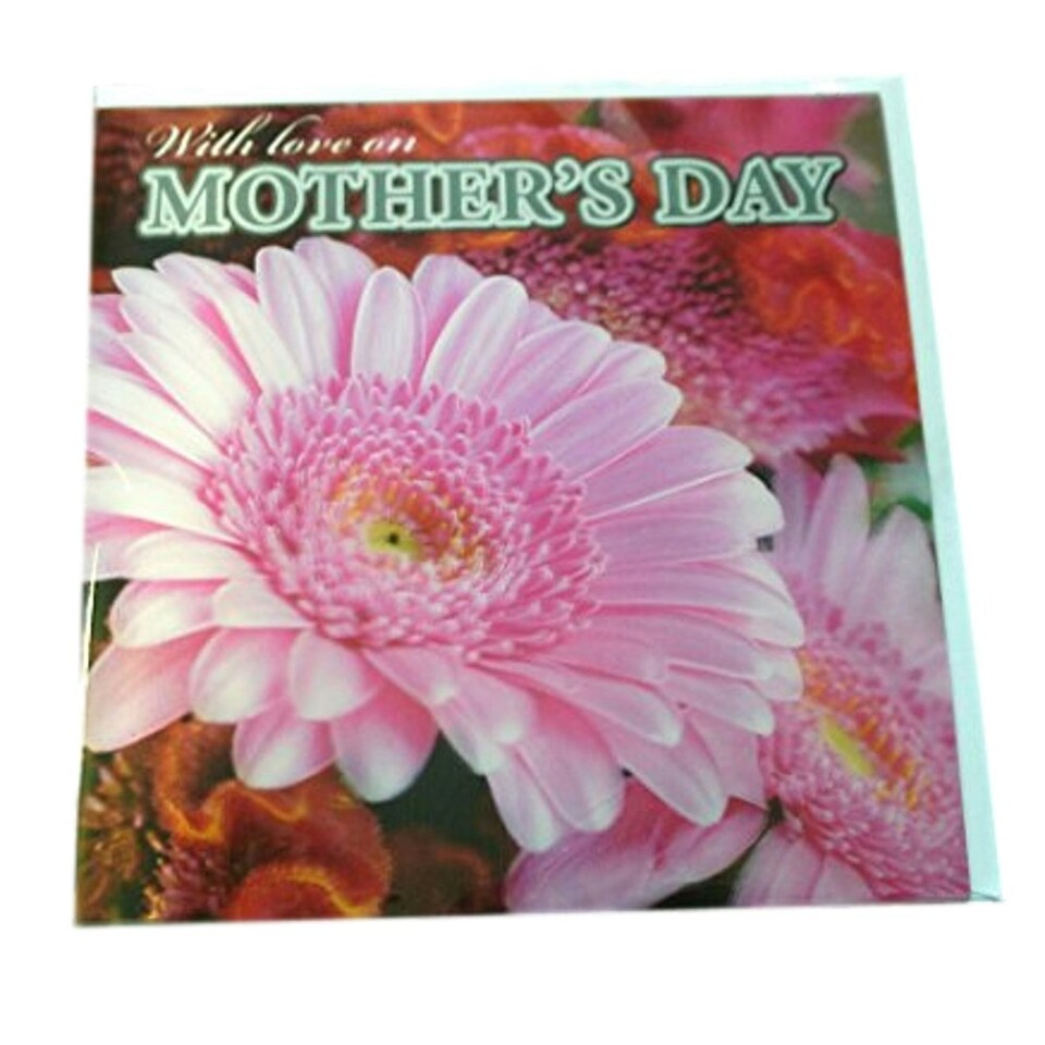 image 1 of Someone 3D Holographic Beutiful Pink Flower Open Mother's Day New Greetings Card