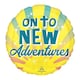 image 1 of On To New Adventures Round Foil Helium Balloon 46cm / 18 in | Yellow