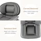 image 9 of COSTWAY Home Office Chair Swivel Desk Chair Height Adjustable Task Vanity Chair-Grey