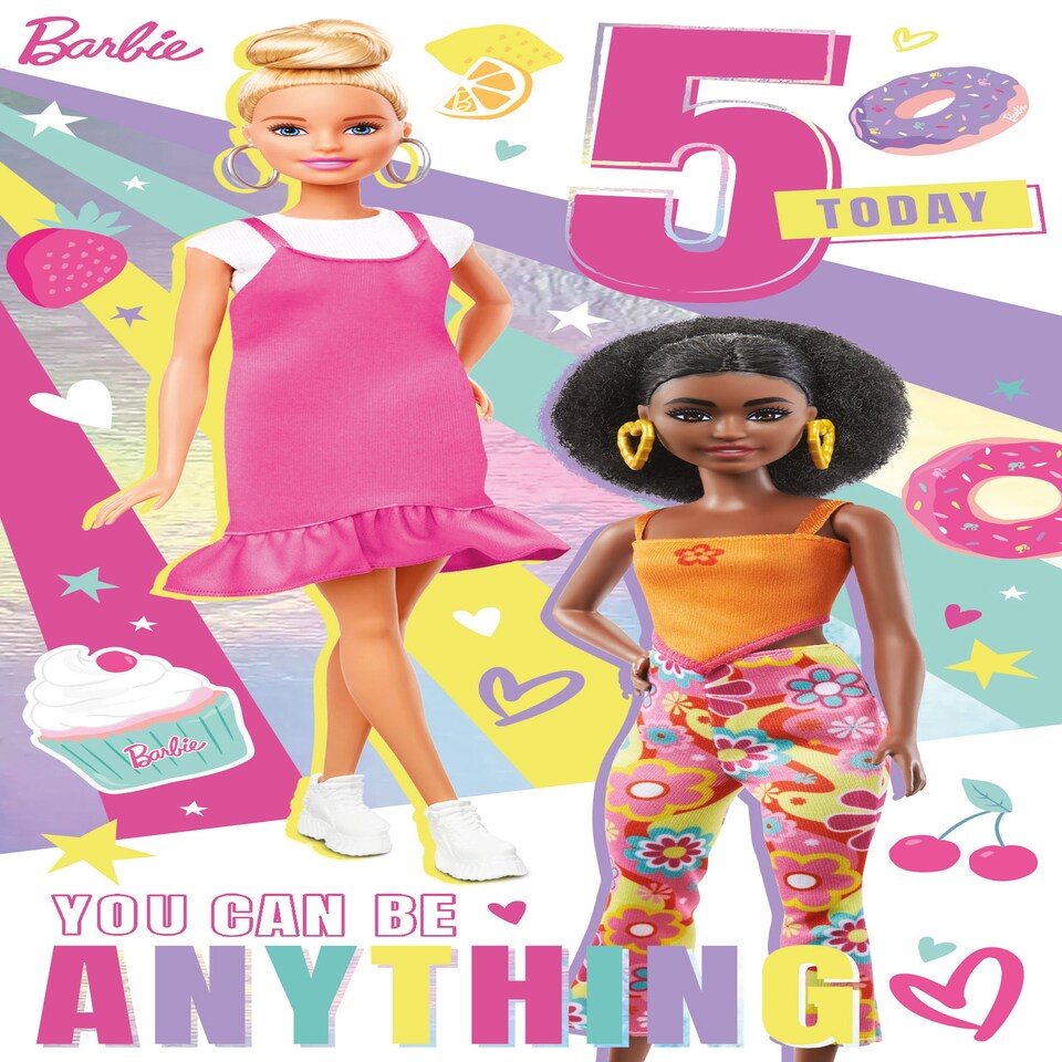 image 1 of Barbie Age 5 Birthday Card