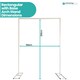 image 2 of Rectangle Arch Backdrop Stand with Base Garden Arbors - 150x200cm