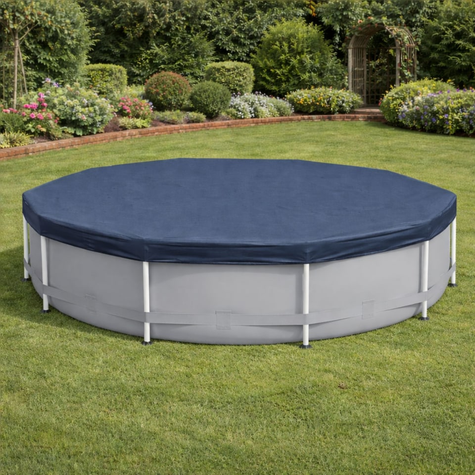 image 1 of 12ft Frame Pool Cover - Blue