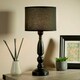 image 1 of RECHARGEABLE BLACK CANDLE TABLE LAMP Black