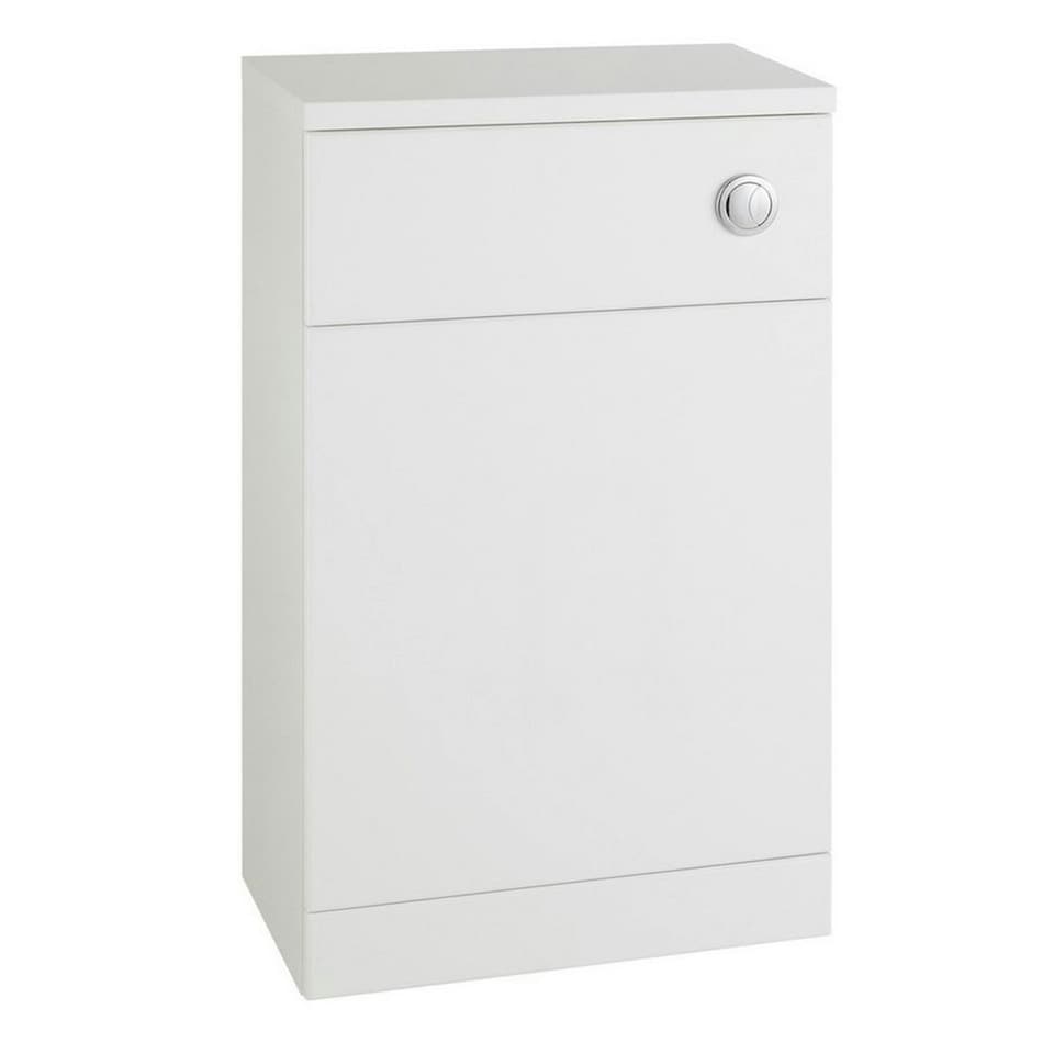 image 1 of Bathroom Back to Wall WC Toilet Unit 500mm Wide - Gloss White - (Impact) White