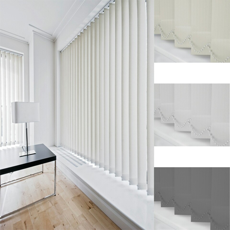 image 1 of Dim-Out Vertical Blind 90cm x 240cm White