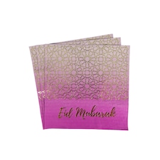 Eid Mubarak Napkins (20pk) - Purple & Gold
