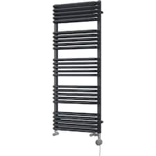 Crossmoor - Anthracite Dual Fuel Towel Rail H1269mm x W500mm Thermostatic