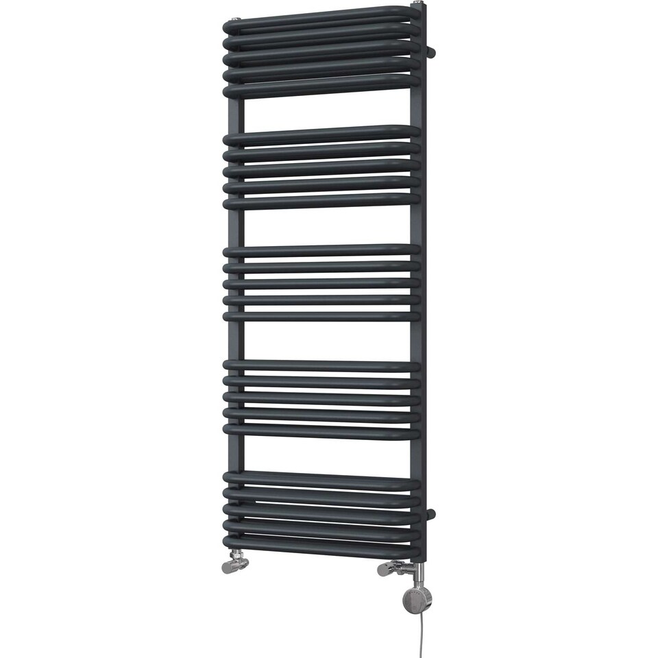 image 1 of Crossmoor - Anthracite Dual Fuel Towel Rail H1269mm x W500mm Thermostatic