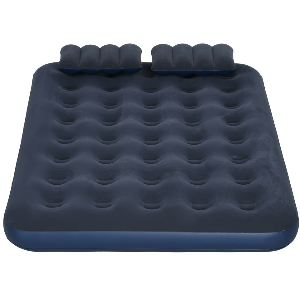 image 1 of Outsunny King Inflatable Mattress with Hand Pump, Pillows, 203 x 152 x 22cm