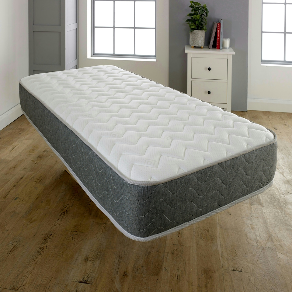 image 1 of WaveFlex Hybrid Mattress - 18cm Deep Breathable Cooltouch+ Sleep Surface Grey | Double