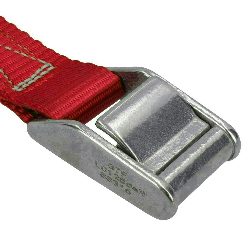 image 1 of 8 Pack Cam Buckle Strap Stainless Steel Metal 4m Tie Down Luggage Straps Marine