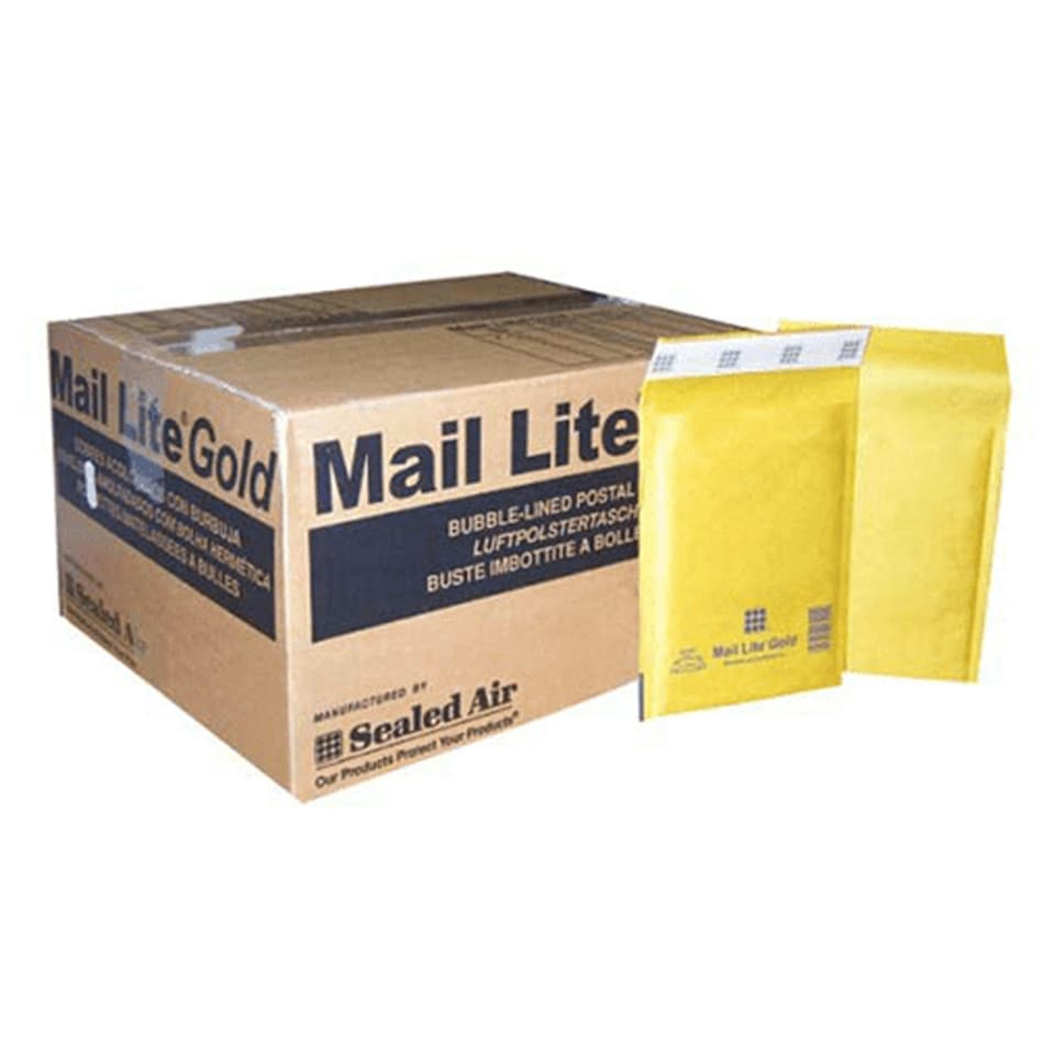 image 1 of 200 x Gold Mail Lite C/0 (150 x 210mm) Padded Postal Bubble Lined Envelopes Gold | One Size