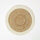 image 2 of Homescapes Natural & Cream Braided Jute Handwoven Round Placemats Set of 4
