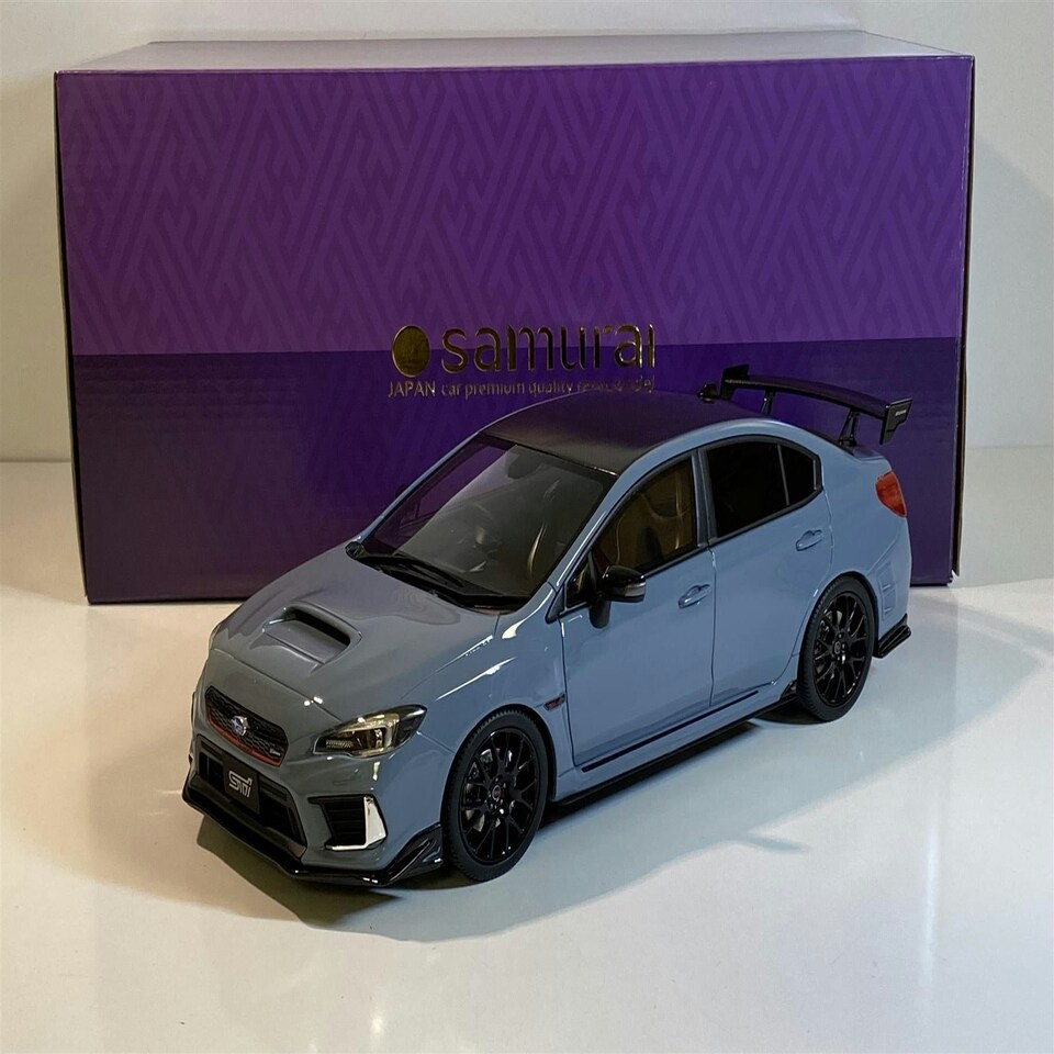 image 1 of Subaru STi S208 NBR Challenge Pack Carbon Rear Wing Grey 1:18 Kyosho