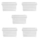 image 1 of Wham Crystal 5 x 11L Stackable Plastic Storage Boxes with Lids Clear | Clear