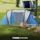 image 4 of Outsunny 2 Bedroom Camping Tent with Living Area, 3000mm Waterproof, Blue