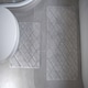 image 2 of Kyra 2 Piece Bathroom Cotton Mat and Pedestal Set | Silver