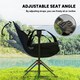 image 3 of Outsunny Hammock Camping Chair Set of 2, Adjustable Back Camp Chair, Black 
