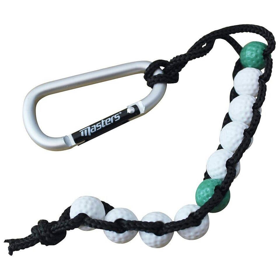 image 1 of Masters Beaded Golf Stroke Counter - Black/White/Green - One Size