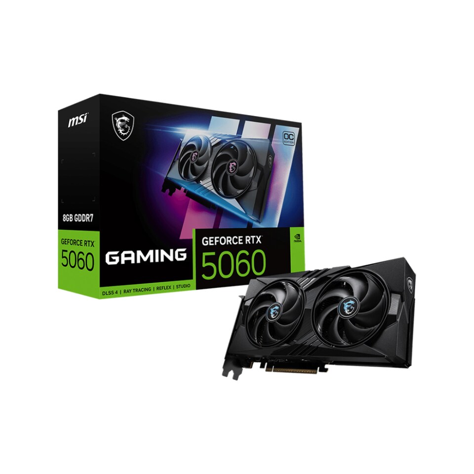 image 1 of MSI Nvidia GeForce RTX 5060 GAMING 8GB GDDR7 OC Graphics Card