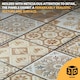 image 7 of NOVECRAFTO 3D Mediterranean Wall Panels – 6 PVC Sheets, Covers 2.76 sqm (29.76 sq ft), 96x48cm Each – Brown & Beige Tile Pattern Decorative Cladding