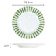 image 5 of 24pc Green Split Stripe Dinner Set
