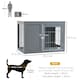 image 4 of PawHut Furniture-Style Dog Crate w/ Two Lockable Doors, for Small & Medium Dogs