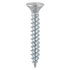 Timco - Twin-Thread Woodscrews - PZ - Double Countersunk - Zinc (Size 8 x 1 - 30 Pieces)