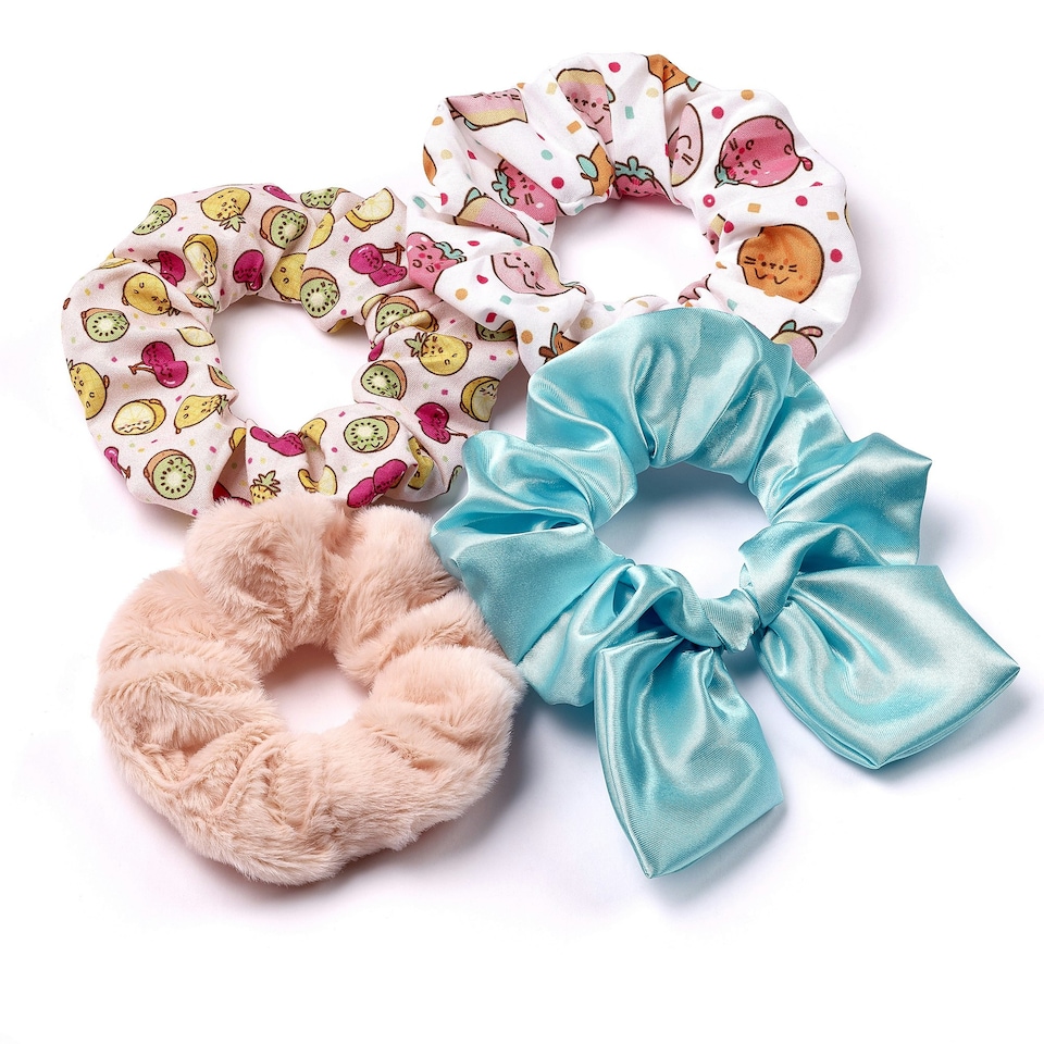 image 1 of Pusheen The Cat Fruit Themed Scrunchie Set Multi