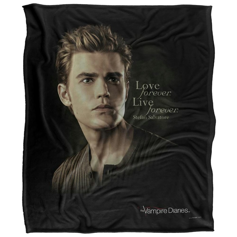 image 1 of Vampire Diaries Love Forever, Live Forever Stefan Blanket - Multicoloured - One Size