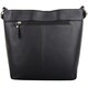 image 2 of Soft Genuine Leather Cross Body Shoulder Bag, Contrast Colour Panel Black | Black
