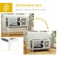 image 7 of PawHut Rabbit Hutch, Elevated Guinea Pig Cage w/ Openable Roof & Tray, Grey