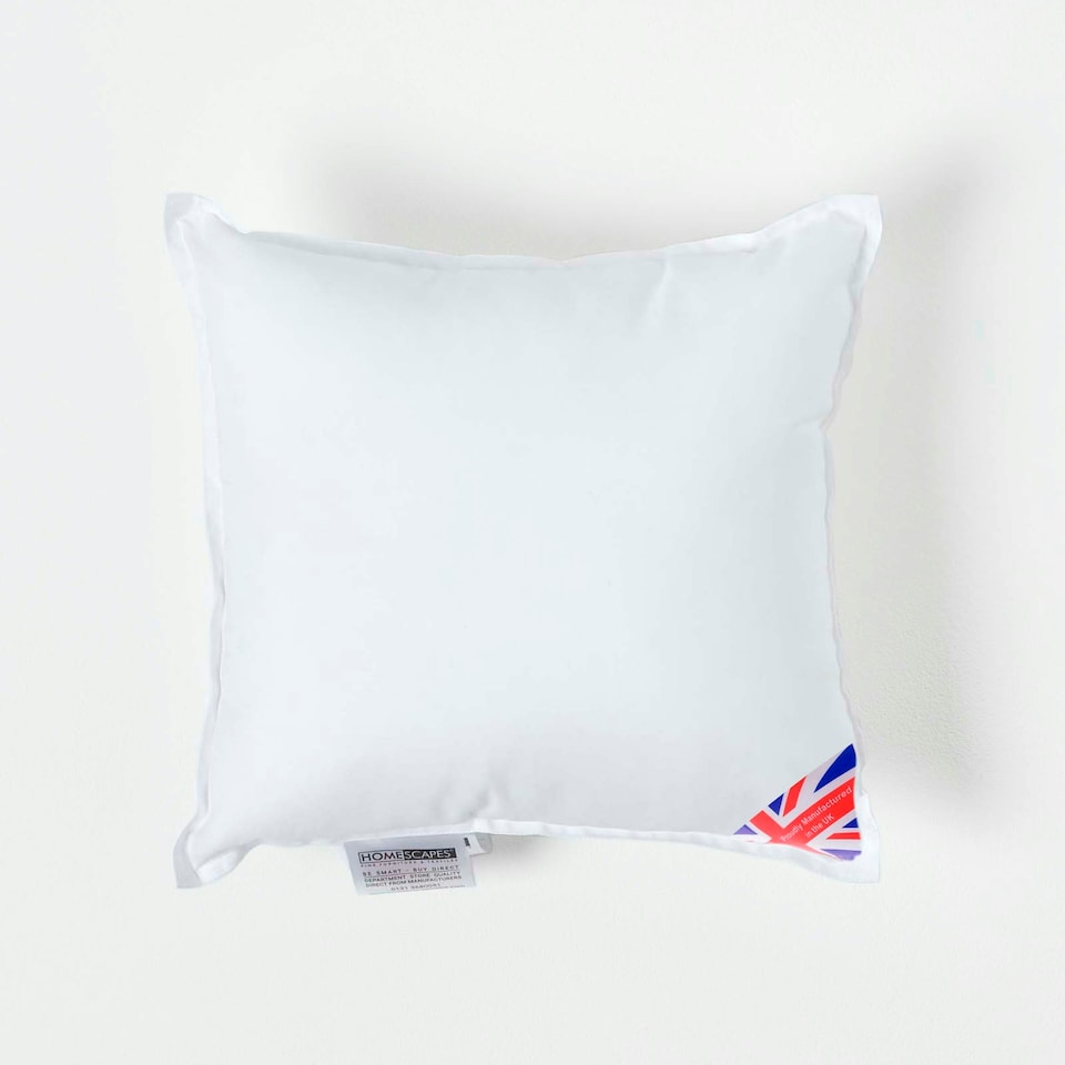 image 1 of Homescapes Luxury Super Microfibre Cushion Pad Insert Inner 35 x 35 cm (14 x 14") White