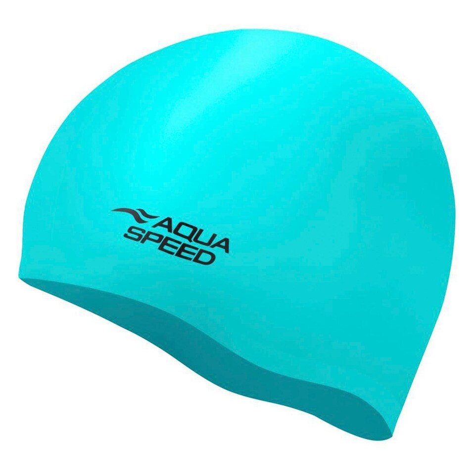 image 1 of Ladies Long Hair Swimming Cap | Extra Space Soft Silicone Comfy Fit Swim Cap | Blue | Light Blue | One Size | 1