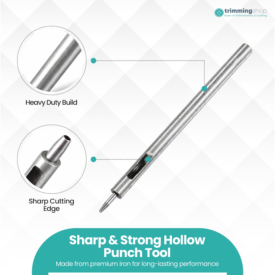 image 1 of 1mm Leather Hole Punch Cutter, Sharp Edge Hollow Hole Punch for DIY