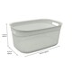 image 5 of JVL Droplette Laundry Plastic Storage Basket, 33L - Ice Grey Grey