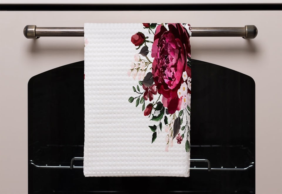 image 1 of Open Roses (Kitchen Towel)