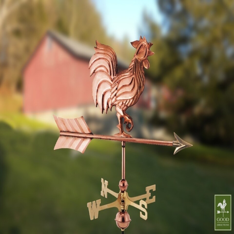 image 1 of Cottage Rooster Copper Weathervane - H67 x W50 x L28 cm