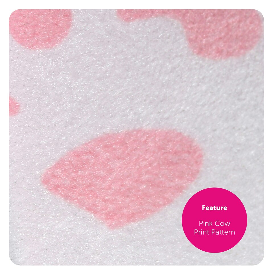 image 1 of Pink Cow Print Cowboy Hat – Fancy Dress Accessory White | One Size