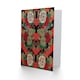 image 2 of G A Audsley Art Card Japanese Red Fan Floral Pattern