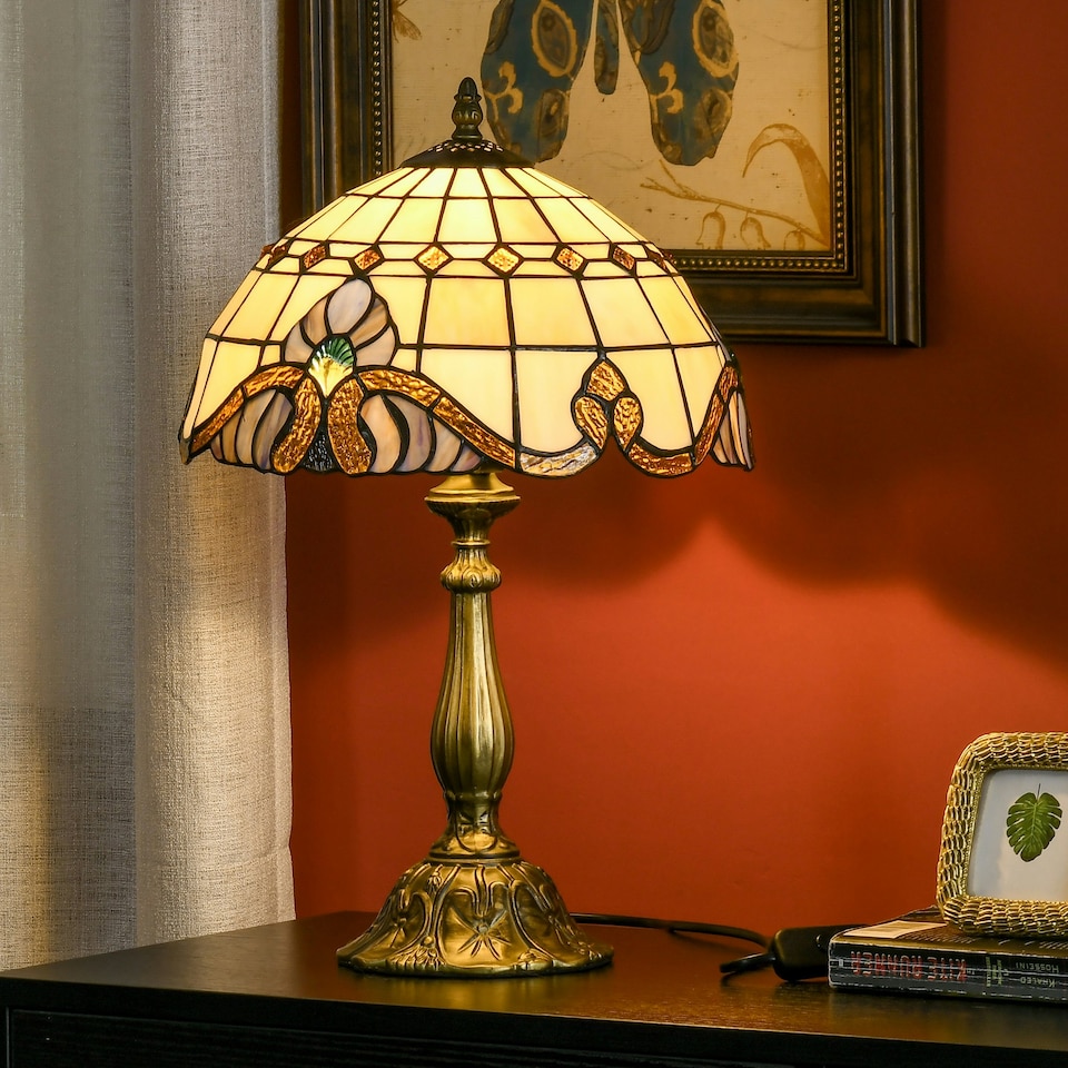 image 1 of HOMCOM Decorative Table Lamp, for Bedroom Living Room, Bulb not Included
