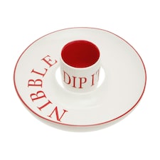 Interiors By Premier Elegant Design Hollywood Nibble And Dip Set, Ample Space Nibble & Dip Serving Plate For Entertaining Guests