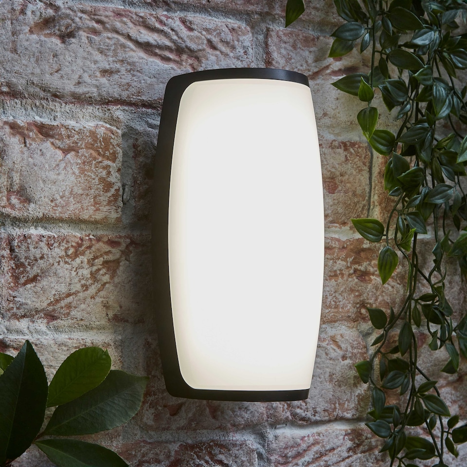 image 1 of ValueLights Jonny Matte Black IP54 Integrated LED Outdoor Wall Light | Black
