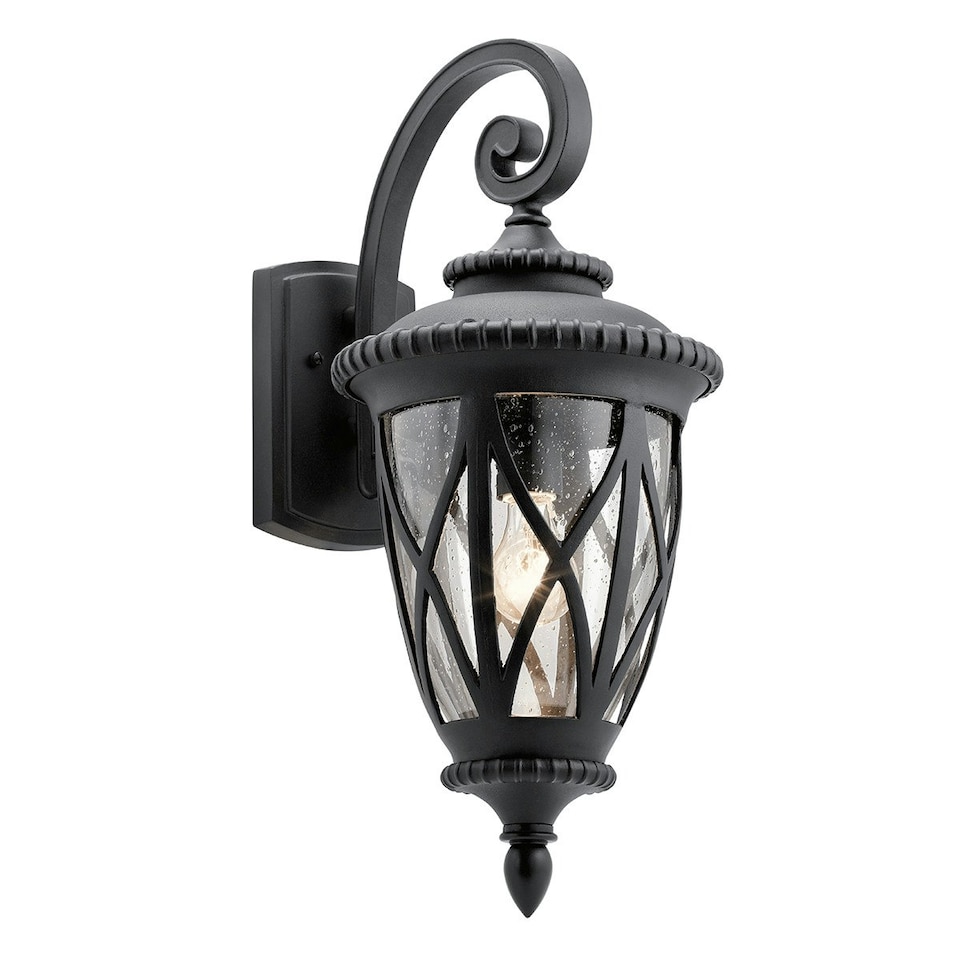 image 1 of Admirals Cove Outdoor 1 Light Wall Lantern, Textured Black, IP44, E27