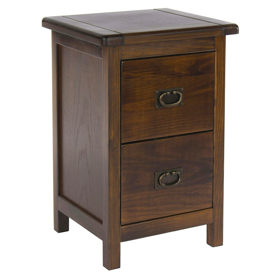 image 1 of Boston, 2 Drawer Petite Bedside Cabinet Brown