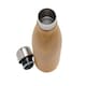 image 3 of XD Collection Wood Effect Stainless Steel 500ml Bottle - Yellow - One Size Yellow | One Size