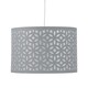 image 4 of First Choice Lighting Set of 2 Grey Laser Cut 30cm Pendant Lightshades Grey