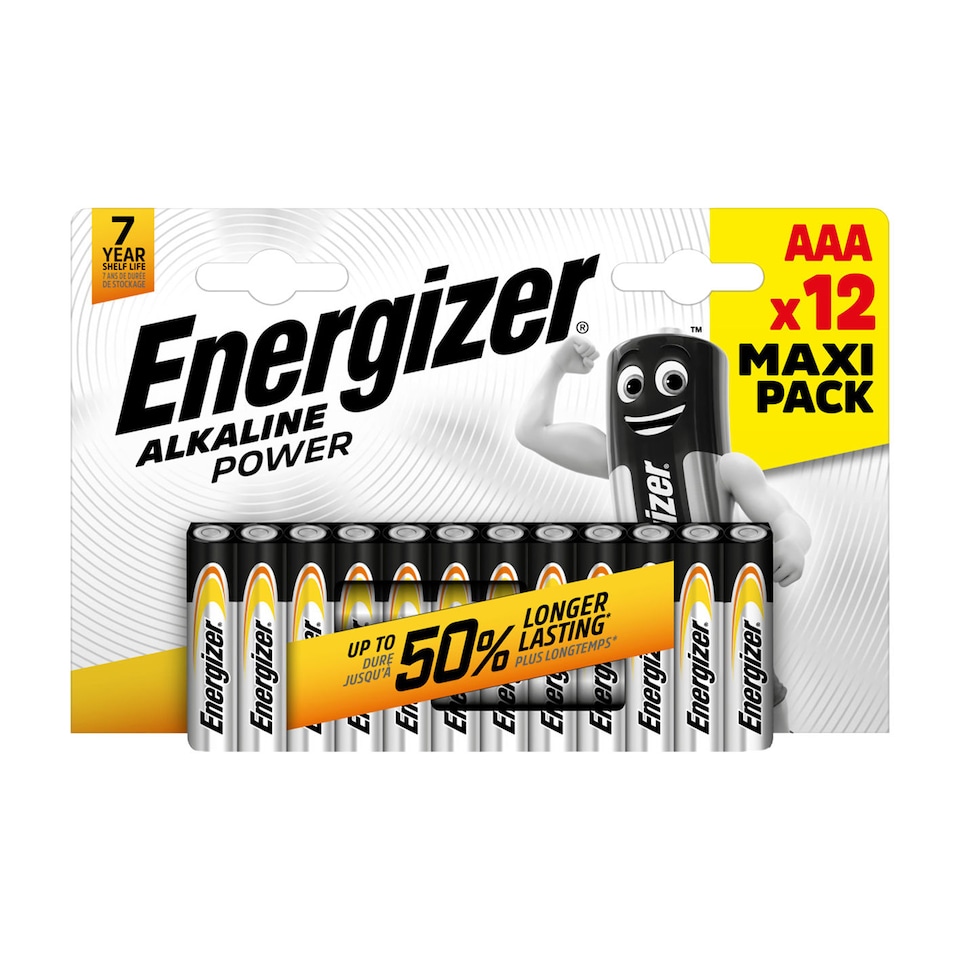image 1 of Energizer AAA Alkaline Power 1.5V Batteries - Pack of 12